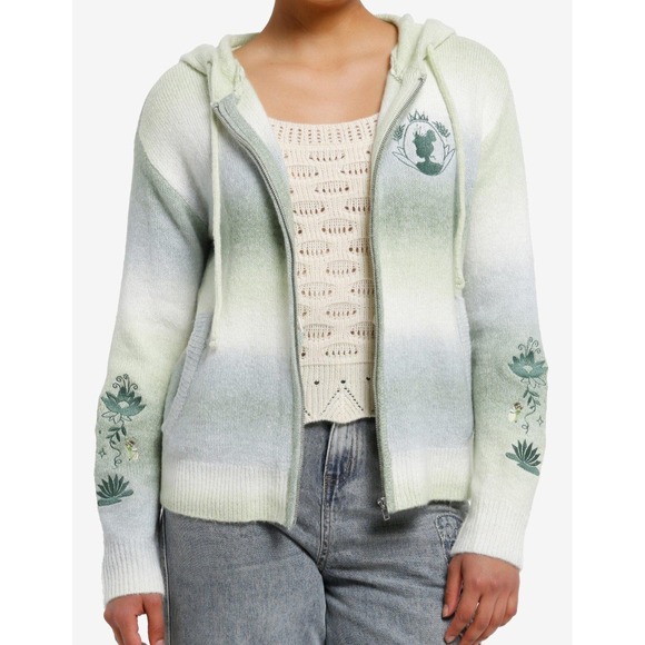 Her Universe Disney Princess and The Frog Tiana Green Marbled Hoodie Womens Med - Picture 4 of 4